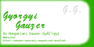 gyorgyi gauzer business card